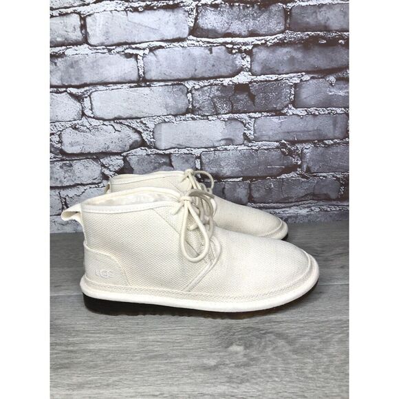 UGG Neumel Natural White Ankle Lace Up Chukka Boots Men’s Sz 7M US/40EU 1117613 main image 6